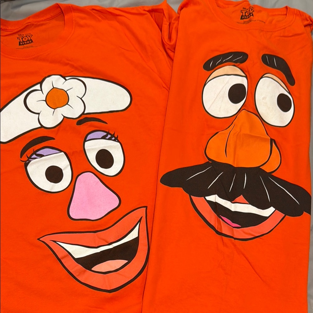 Toy Story Mr. and Mrs. Potato Head Orange T-Shirts